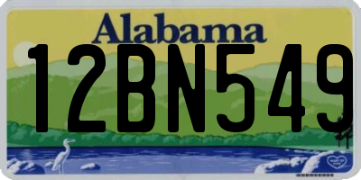 AL license plate 12BN549