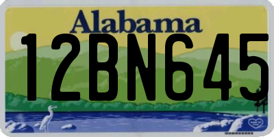 AL license plate 12BN645