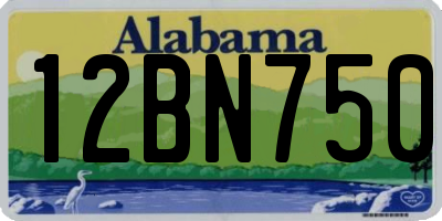 AL license plate 12BN750