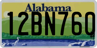 AL license plate 12BN760