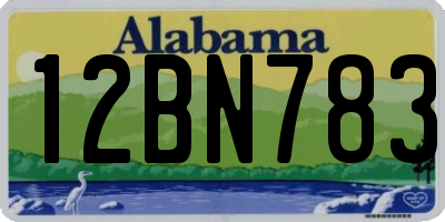 AL license plate 12BN783