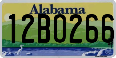 AL license plate 12BO266