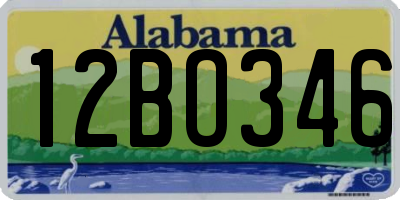 AL license plate 12BO346