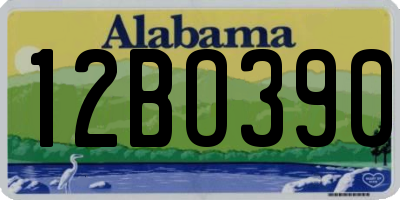 AL license plate 12BO390