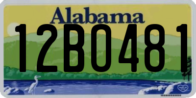 AL license plate 12BO481
