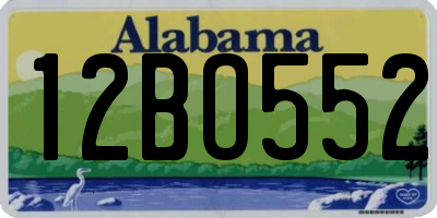 AL license plate 12BO552