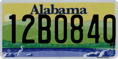 AL license plate 12BO840