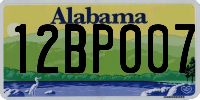 AL license plate 12BP007