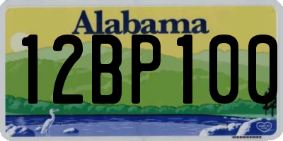 AL license plate 12BP100