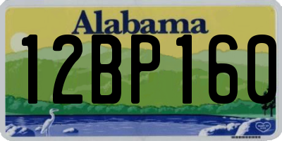 AL license plate 12BP160