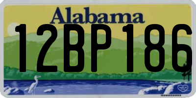 AL license plate 12BP186