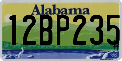 AL license plate 12BP235