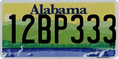 AL license plate 12BP333