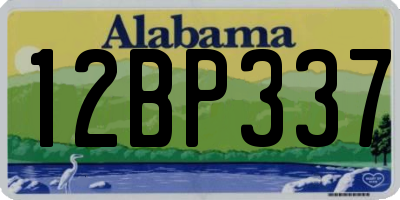 AL license plate 12BP337