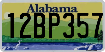 AL license plate 12BP357