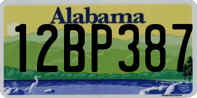 AL license plate 12BP387
