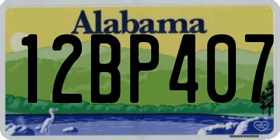 AL license plate 12BP407