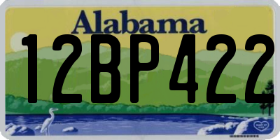 AL license plate 12BP422