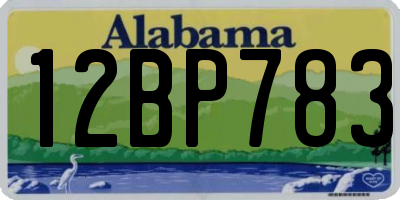 AL license plate 12BP783