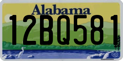 AL license plate 12BQ581