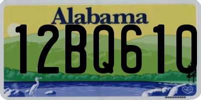 AL license plate 12BQ610