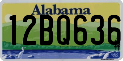 AL license plate 12BQ636