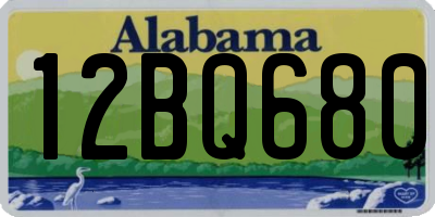 AL license plate 12BQ680