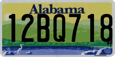 AL license plate 12BQ718