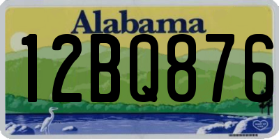 AL license plate 12BQ876