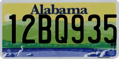 AL license plate 12BQ935