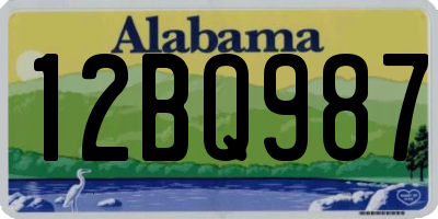 AL license plate 12BQ987