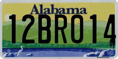 AL license plate 12BR014