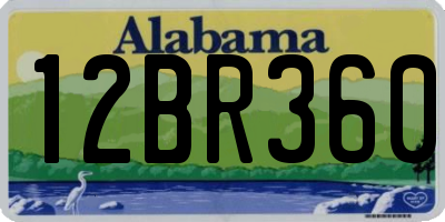 AL license plate 12BR360