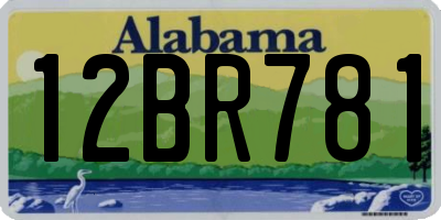 AL license plate 12BR781