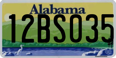 AL license plate 12BS035