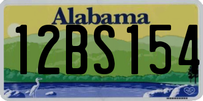 AL license plate 12BS154