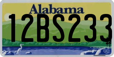 AL license plate 12BS233