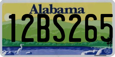 AL license plate 12BS265