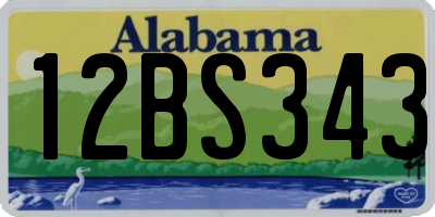 AL license plate 12BS343