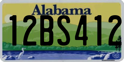 AL license plate 12BS412