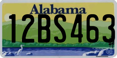 AL license plate 12BS463