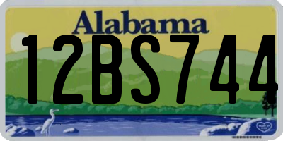 AL license plate 12BS744