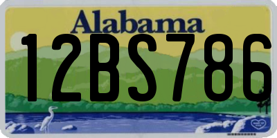 AL license plate 12BS786