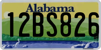 AL license plate 12BS826