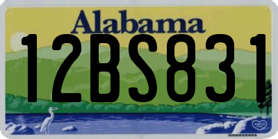 AL license plate 12BS831