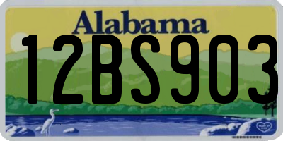 AL license plate 12BS903