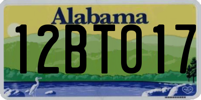 AL license plate 12BT017