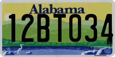 AL license plate 12BT034