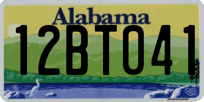 AL license plate 12BT041