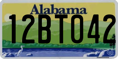 AL license plate 12BT042